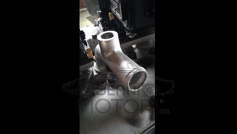 Water outlet pipe from head. For Bialbero engines with vertical Weber 36DCDL carburettors.